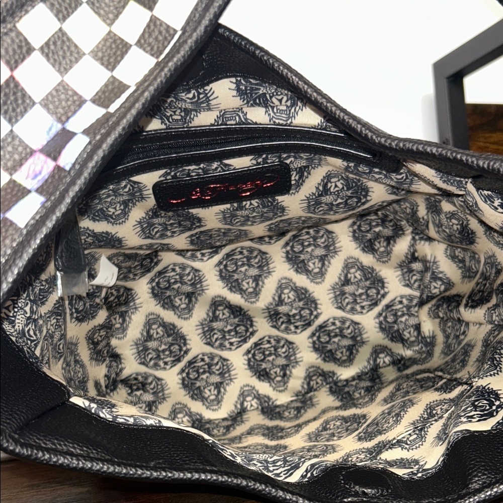 Ed Hardy Black and Red Shoulder Bag - Picture 9 of 11